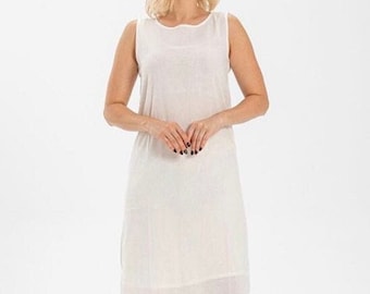 Robe nuisette en coton bio, blanche, sous-vêtement en gaze de coton noire pour femme Doublure de robe, petite à 3XlargeCadeau pour la fête des Mères