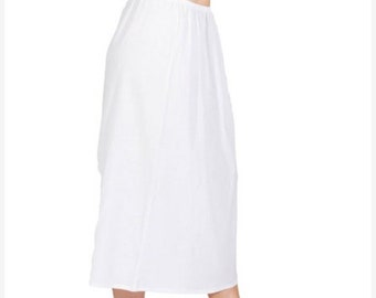 Maxi robe mi-longue en coton bio, blanc, noir sous-vêtement en gaze de coton pour femme, demi-robe maxi, petite à 3 x grande cadeau