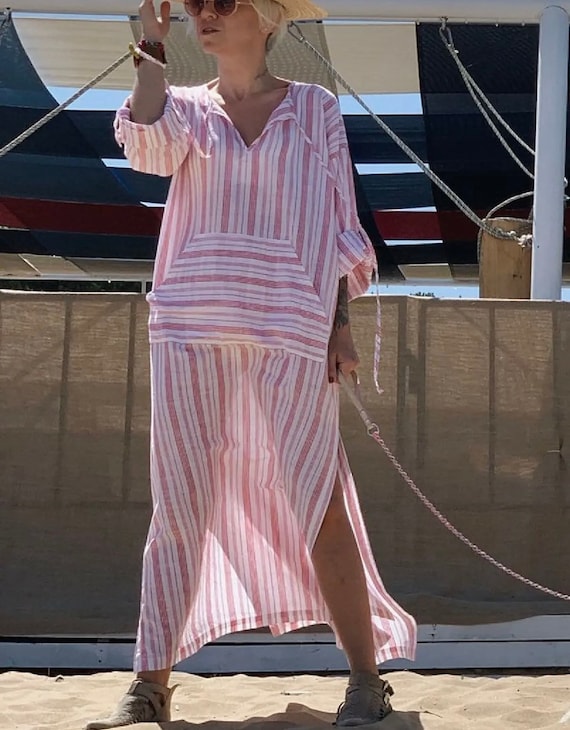 long sleeve beach kaftan