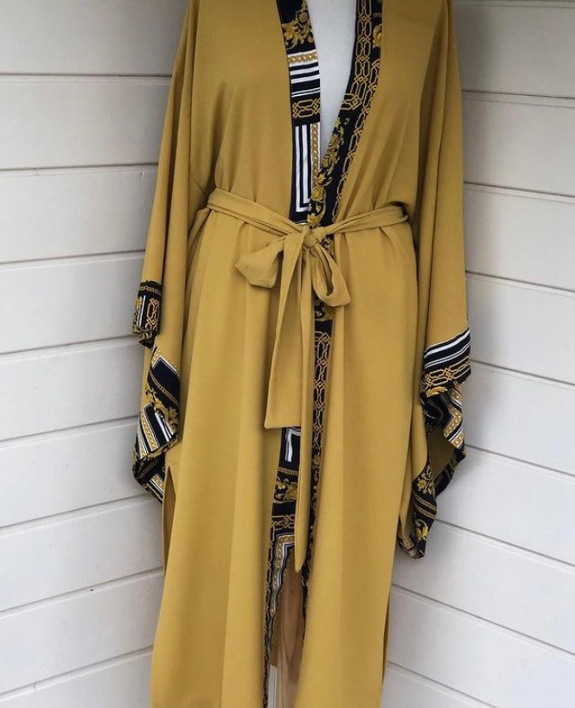 mustard yellow robe