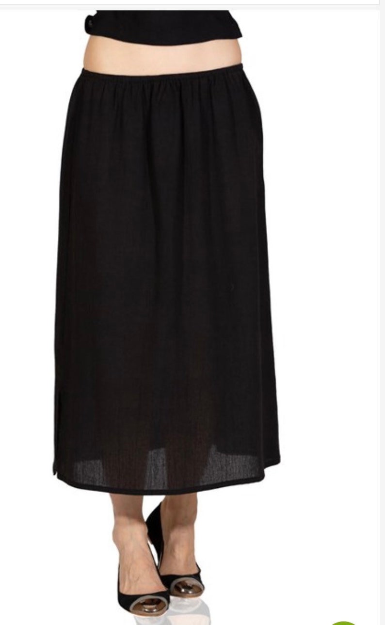 Organic Cotton Maxi Half Dress Slip White Black Gauze Etsy