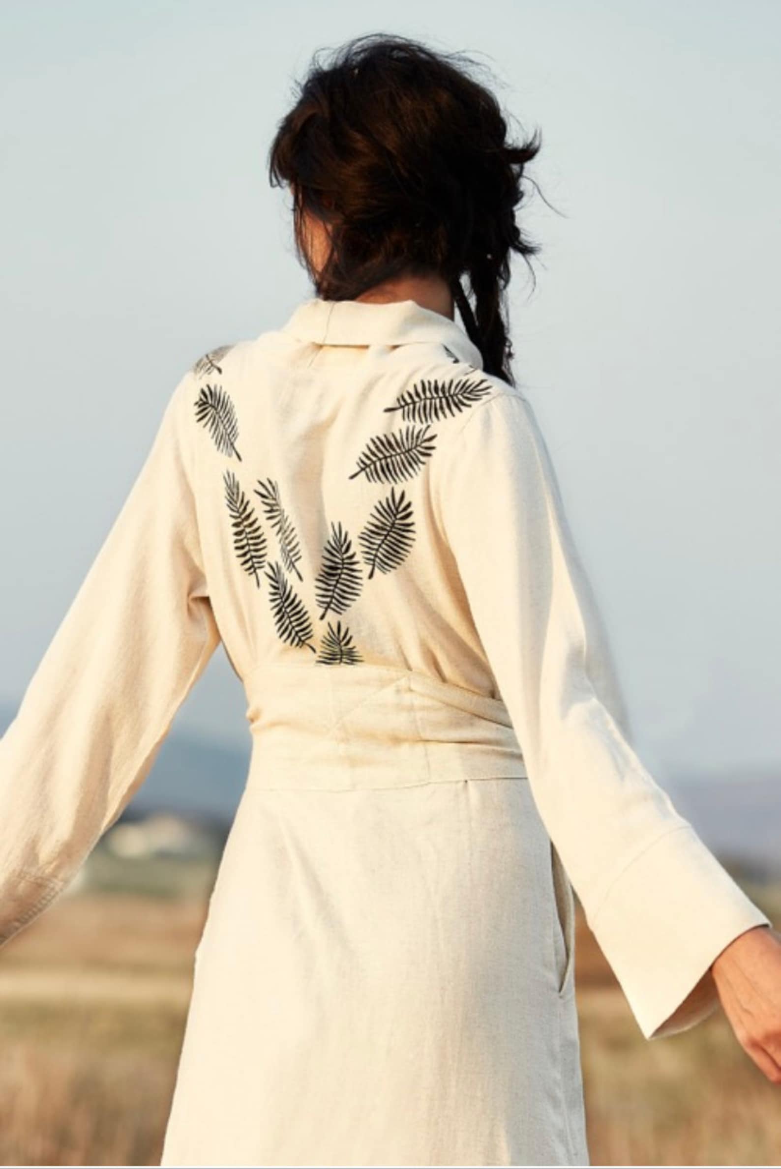 Special Design Turkish Cotton/linen Boho Bathrobe Bridesmaid Etsy