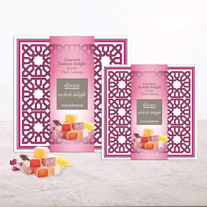Divan Rose&Lemon Turkish Delight, Turkish Sweets  250gram, , Eid Mubarak