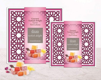 Divan Rose&Lemon Turkish Delight, Turkish Sweets  250gram, gift for her Gift/