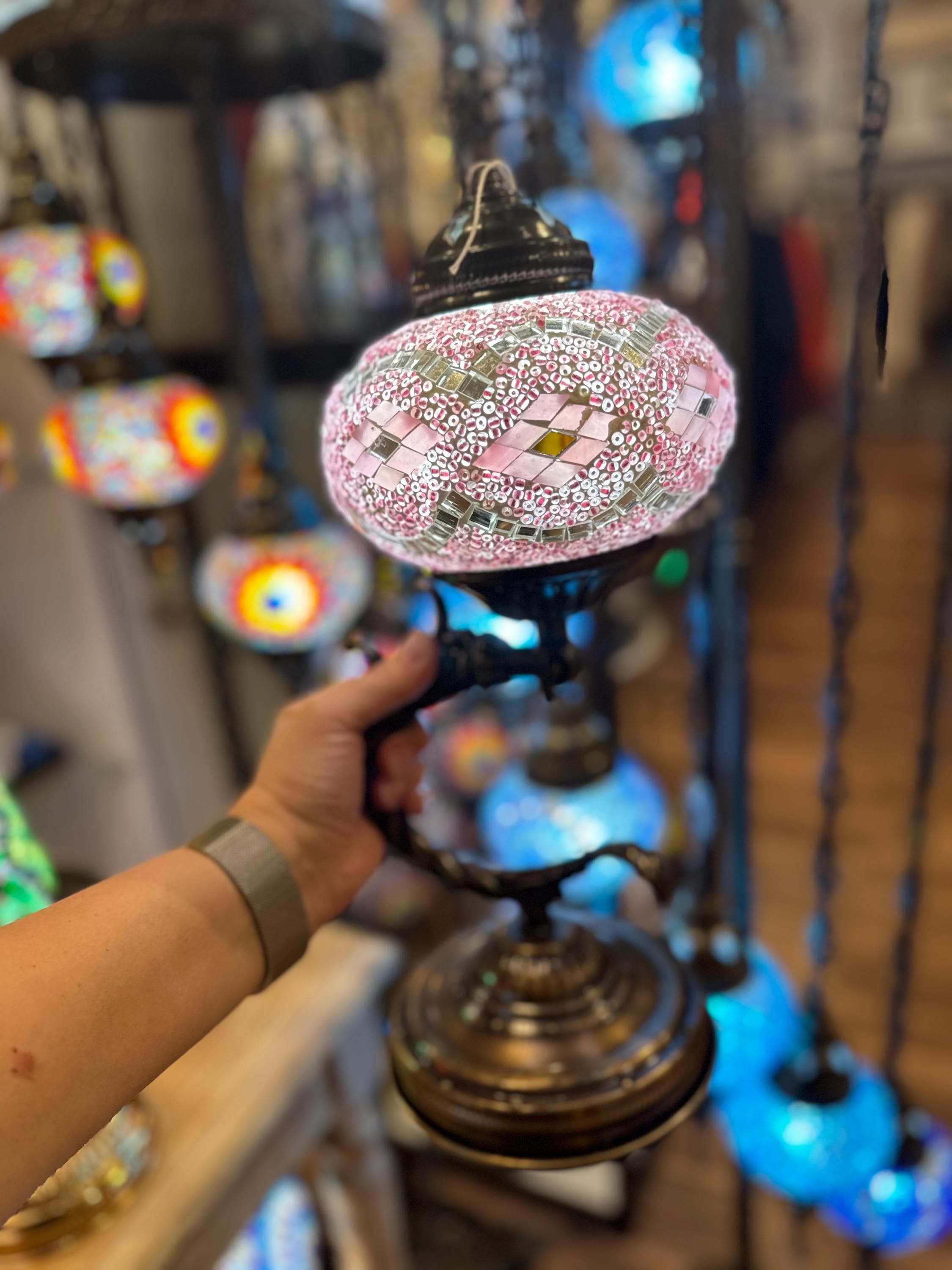 その他 vintage Turkish Lamp Turkish-Mosaic-Table-Lamp-