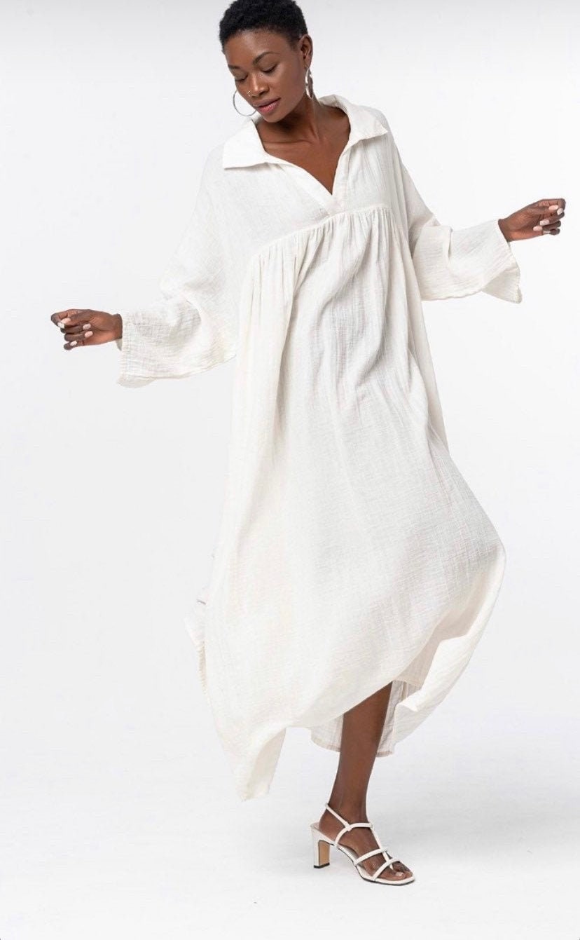 Tunia Kaftan in White. Revolve Women Clothing Dresses Beach Dresses 