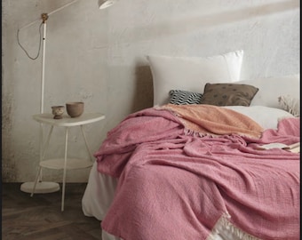 Queen/king size (86x106”) Turkish Cotton Muslin Blanket, Cotton Coverlet, Cotton quilt, GiftGift
