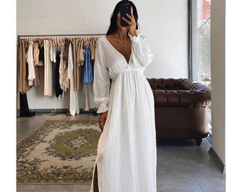 casual long dress for wedding