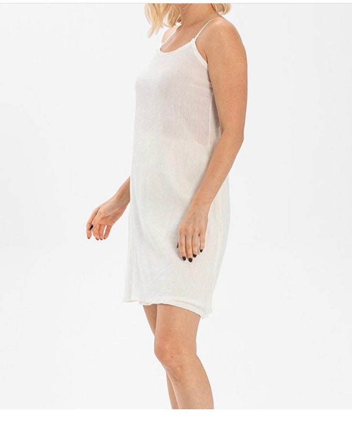 Slip Dresses - Cotton, Lycra, White, Nude, Black