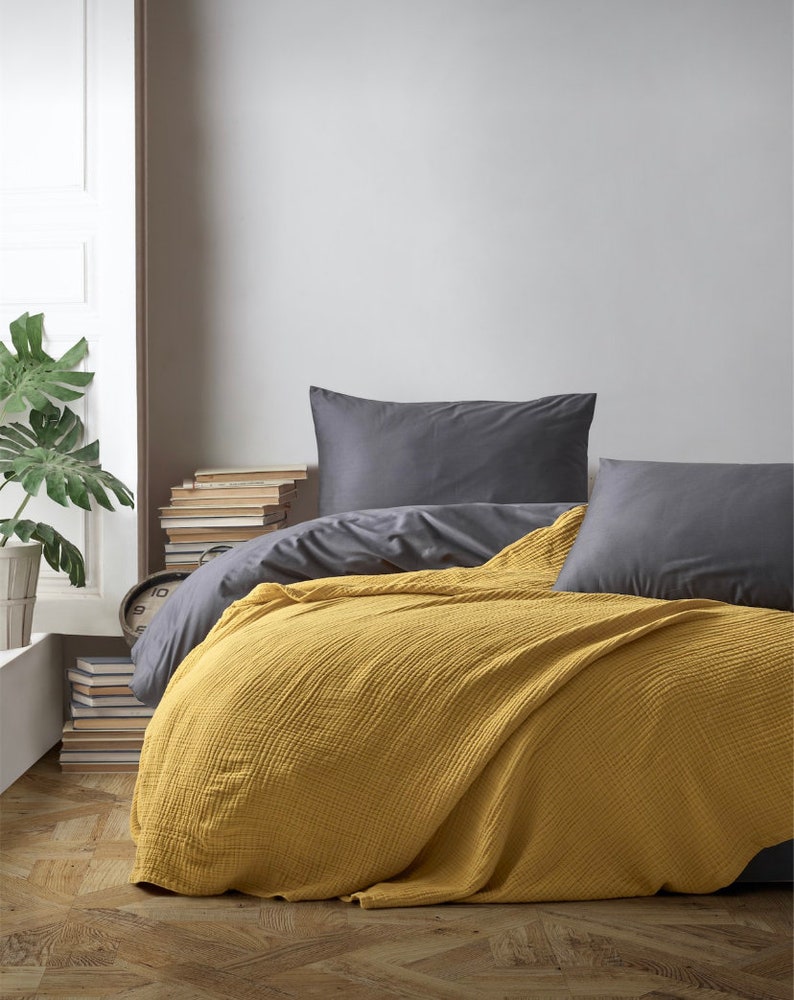 Queen/king Muslin Large Blanket Super Soft Lightweight Cotton Etsy