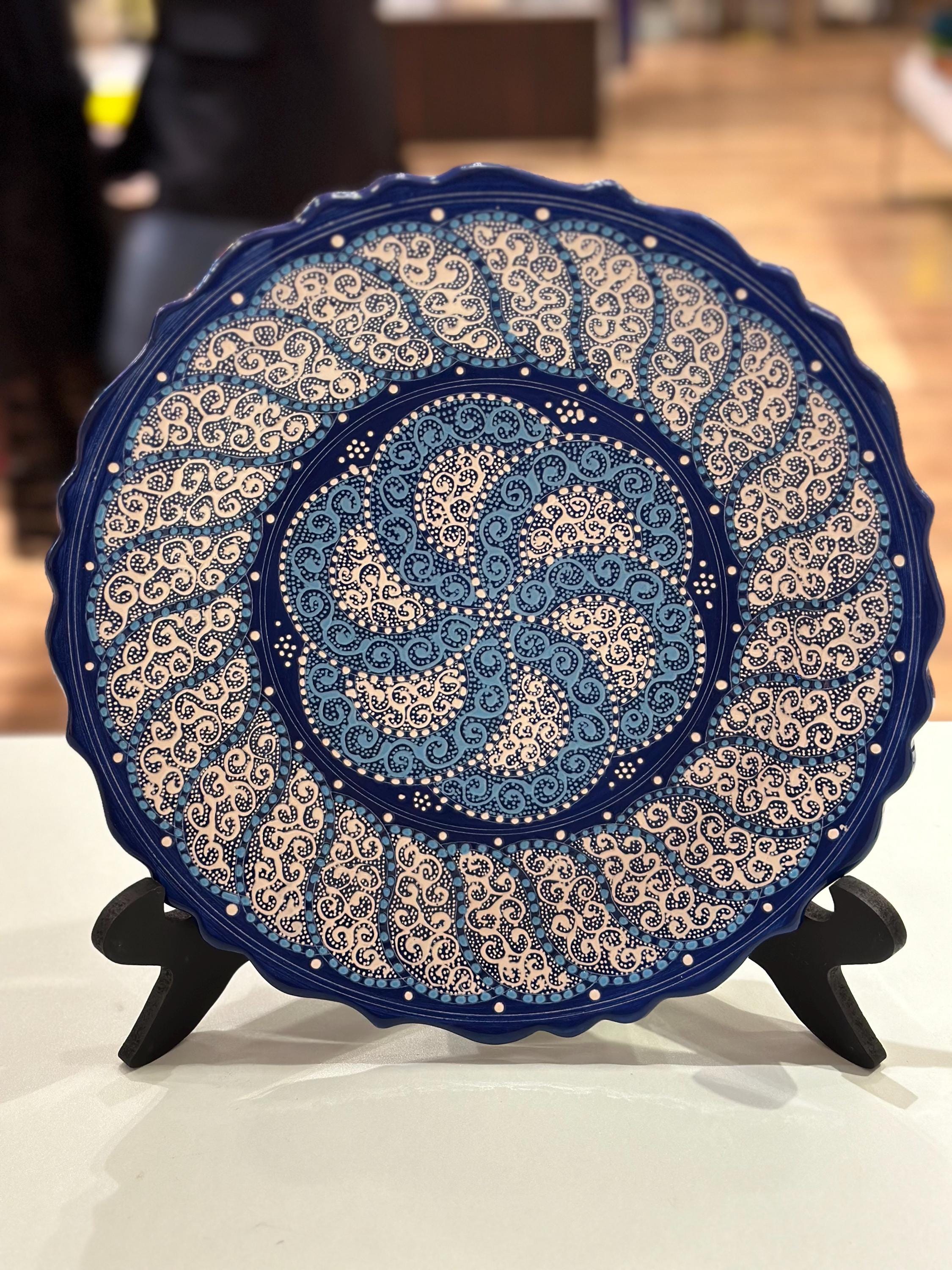 Blue Lace Turkish Ceramics, Housewarming Gift, Interior Design 