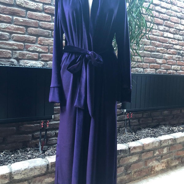 velvet kimono long robe,customized luxurious velvet lounge wear, oversized, xsmall  to xxxlarge/ Gift/Mother's Day Gift