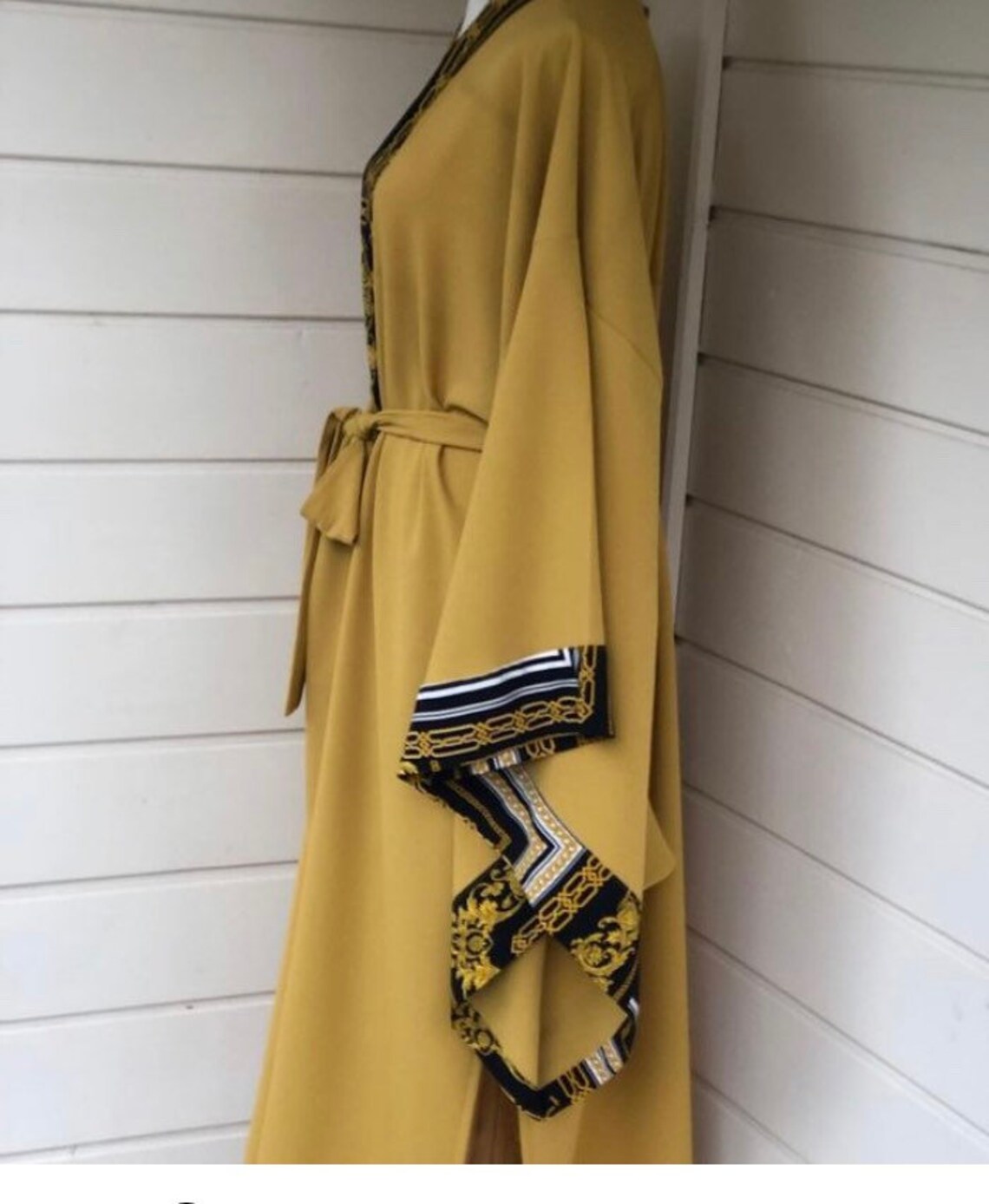mustard yellow robe