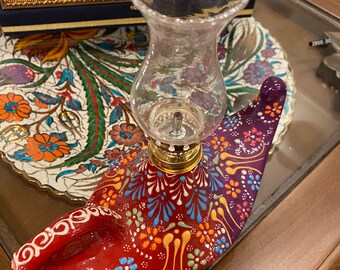アラジンランプ、ガスランプ、本物の手描き陶器スペシャル