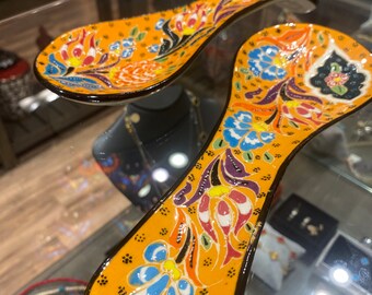 Spoon rest, Hand painted ceramic,/