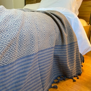Elmas König / Königin Bettdecke, Quilt Türkische Baumwolldecke in Beige leichte Decke, Bettüberwurf in König, Königin, Tagesdecke, Bettdecke. 260x260cm