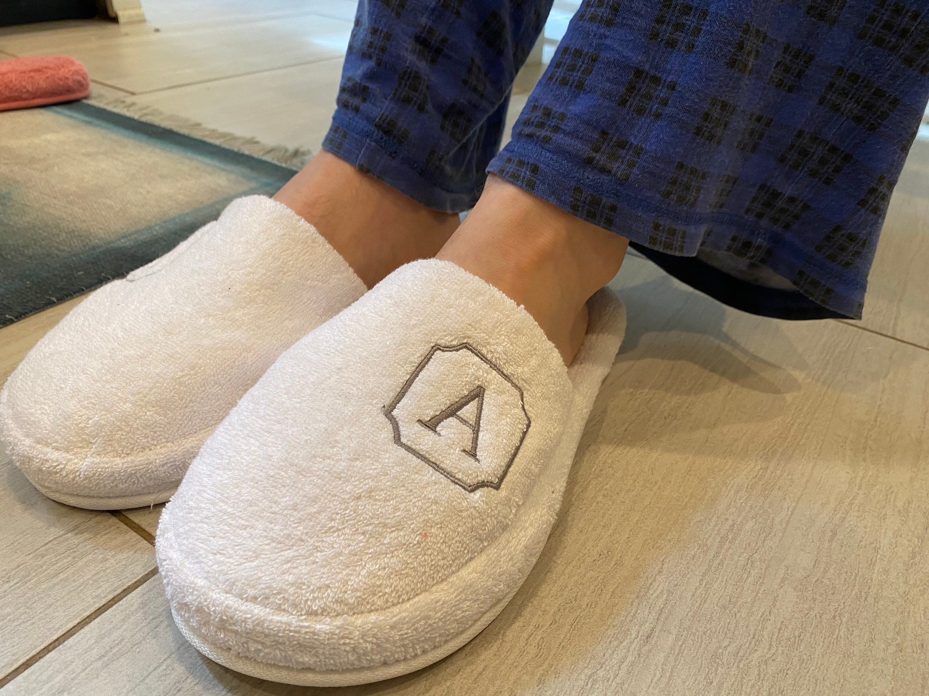 Afspraak camera Wiens Slippers met monogram Turkse badstof luxe gepersonaliseerde - Etsy België