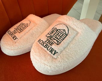 Customized terry slippers, Turkish cotton terry unisex slippers, spa, lounging terry slippers, GiftGift