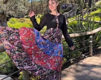 Zeynep Boho floral cotton dress, boho maxi Dress, Cotton Boho Summer Dress, Cotton Women Dress,, GiftGift