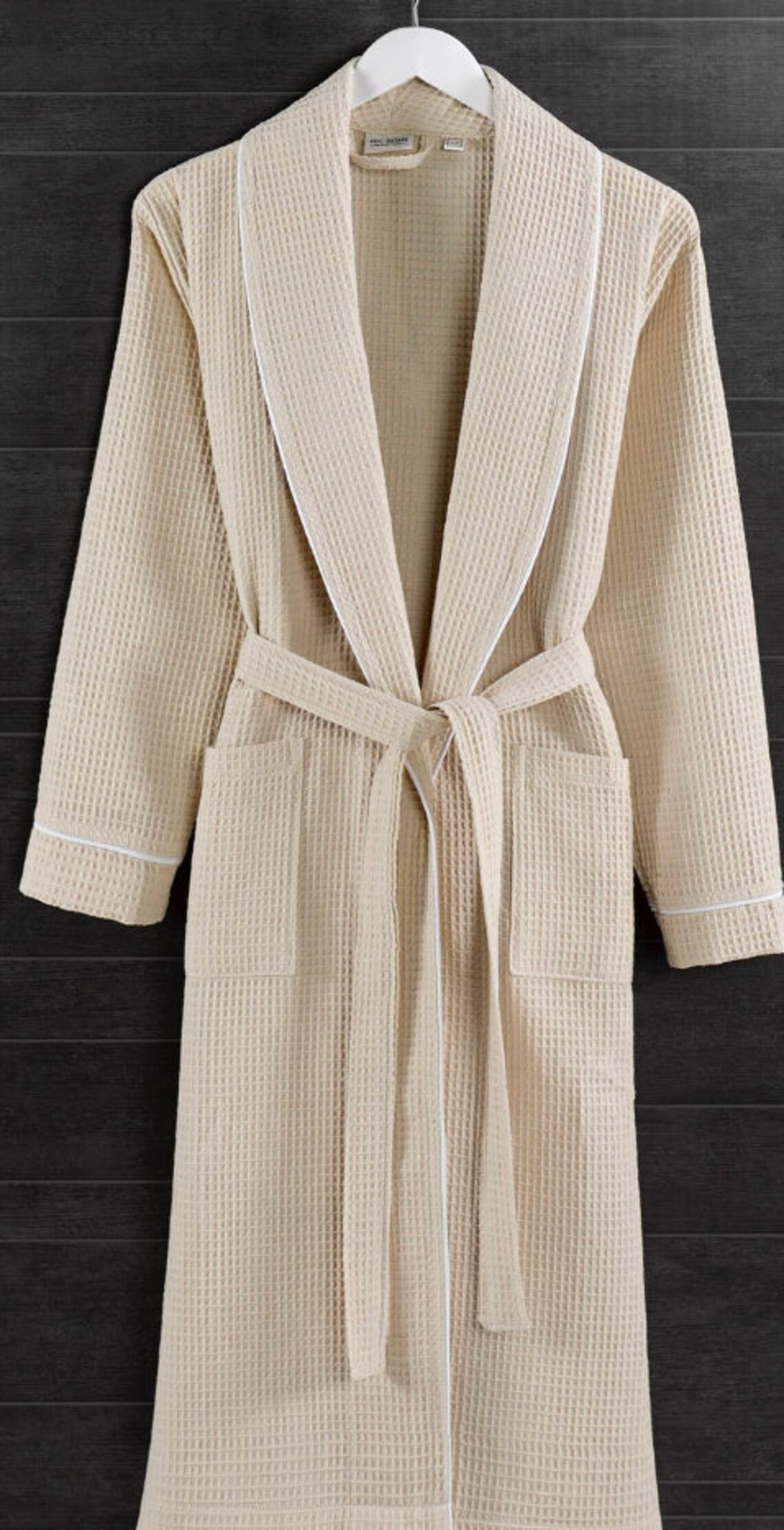 Waffle Pure Turkish Cotton Bathrobe Robe, Lightweight Spa Robe ...