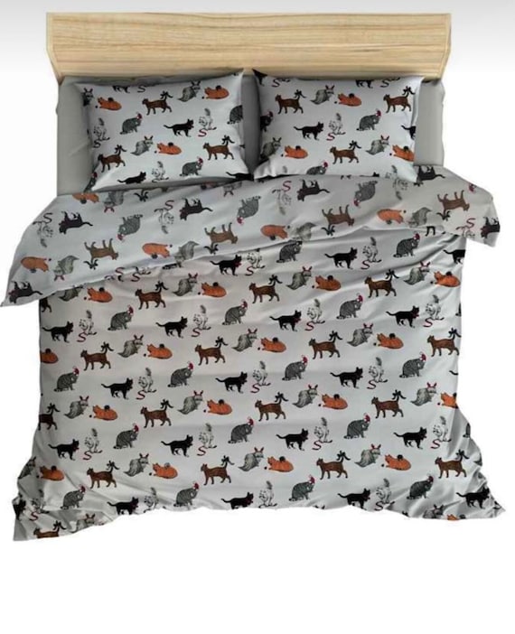 Cat Love 3 Pieces Queen Double Warm Heavy Cotton Duvet Cover Set Cotton Quilt Cover Queen Duvet Cover Quilt Cover Gift for Her Etsy Canada