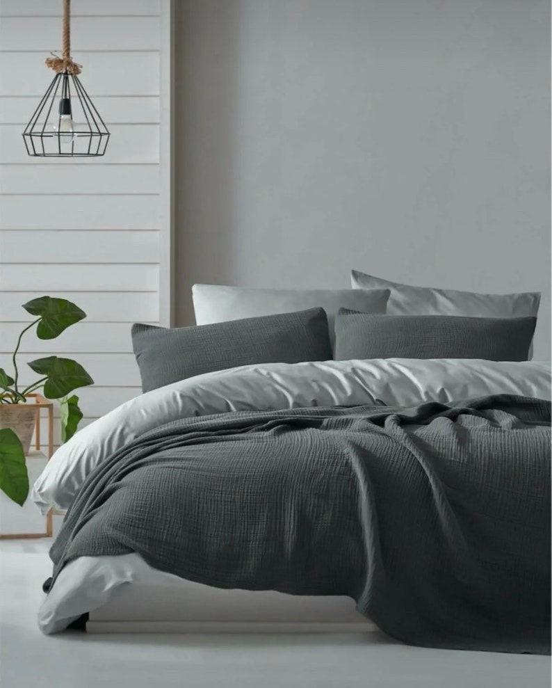 Ivory Muslin Queendouble Quilt Blanket Super Soft Quilt Etsy