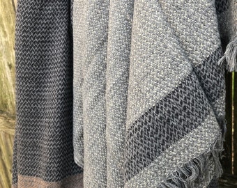 Gray Turkish Cotton Blanket, Lightweight Soft Linen Throw (130cmx170cm), Mothers Day GiftMothers Day Gift