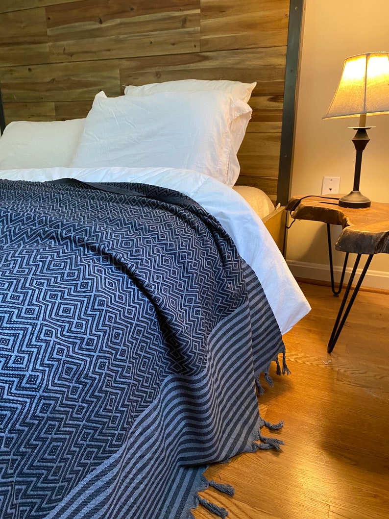 Elmas King/queen Duvet Quilt Turkish Cotton Blanket in Black Etsy