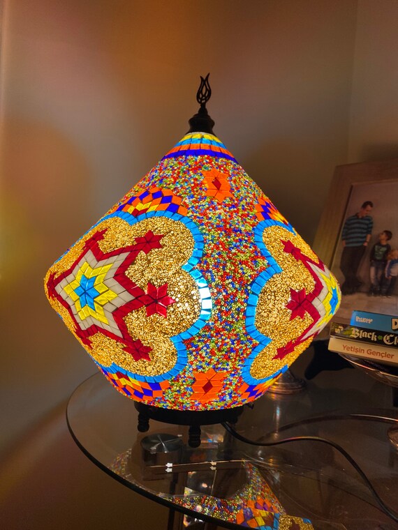 Lampada da tavolo turca dal design speciale Davul, lampada turca a mosaico,  lampada da tavolo turca Regalo/Regalo di San Valentino -  Italia