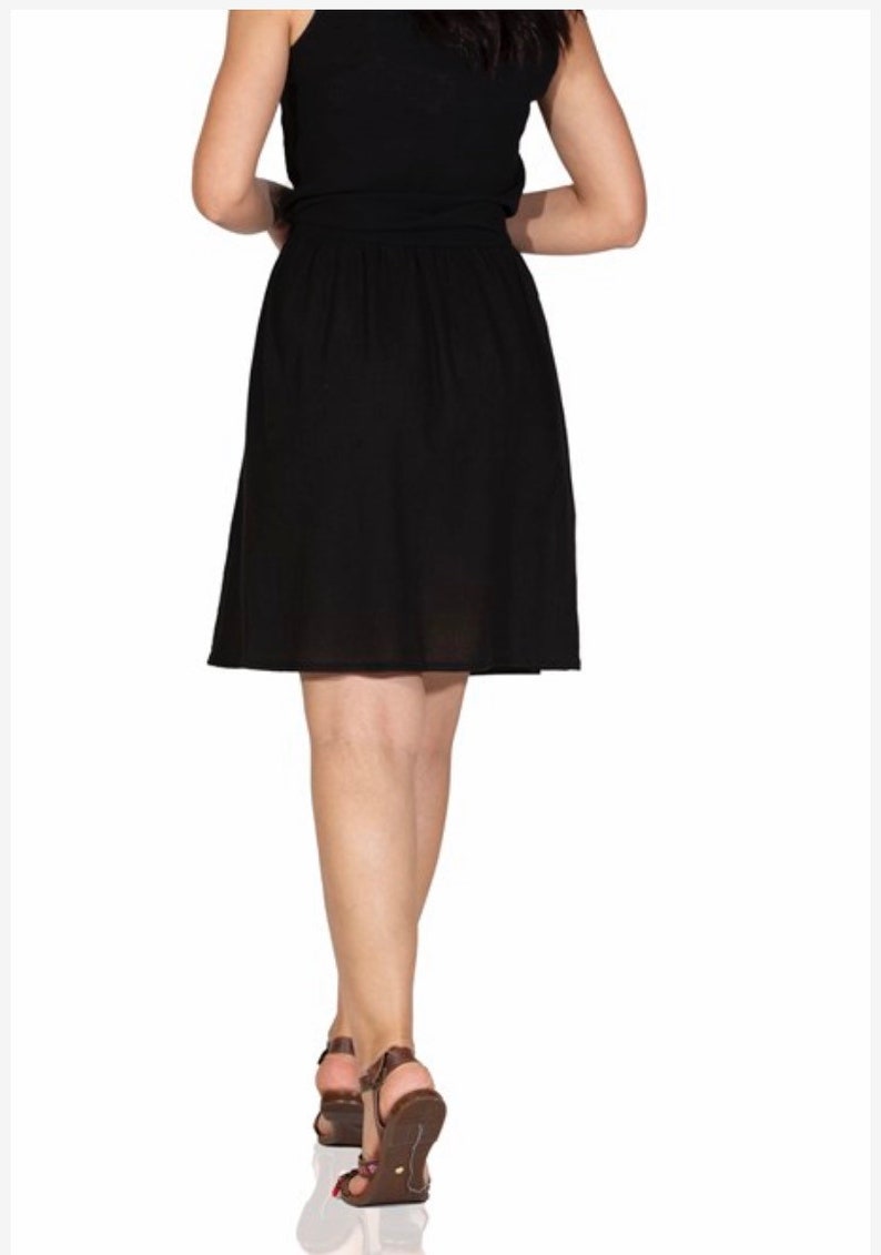 Organic Cotton Mini Half Dress Slip White Black Gauze Etsy