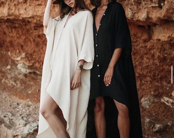 Cotton Long Dress, oversized Cotton Autumn Casual Dress, Boho Cotton dress, Loose Cotton Dress, Summer dress, Beach dress