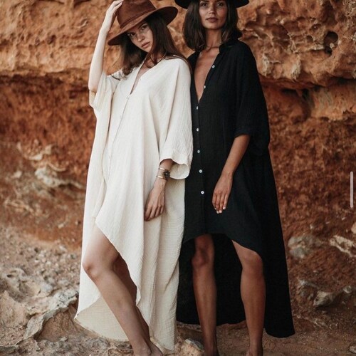 cotton autumn dress Long Dress, Oversized Cotton Casual Dress, Boho Cotton Dress, Loose Cotton Dress, Fall Light gathers at waist Gold Muslin Dress for Girl,