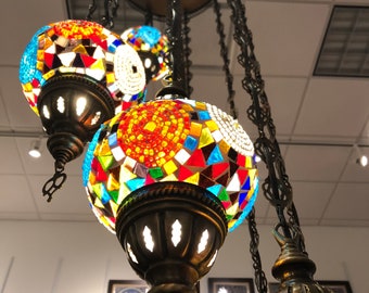 Turkish mosaic glass lamp,/Mother's Day Gift
