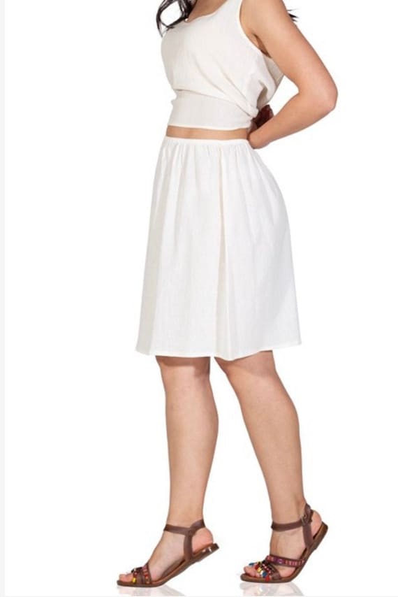 white christmas dresses Alana Cotton Slip Mini Dress - Blue White main image 0