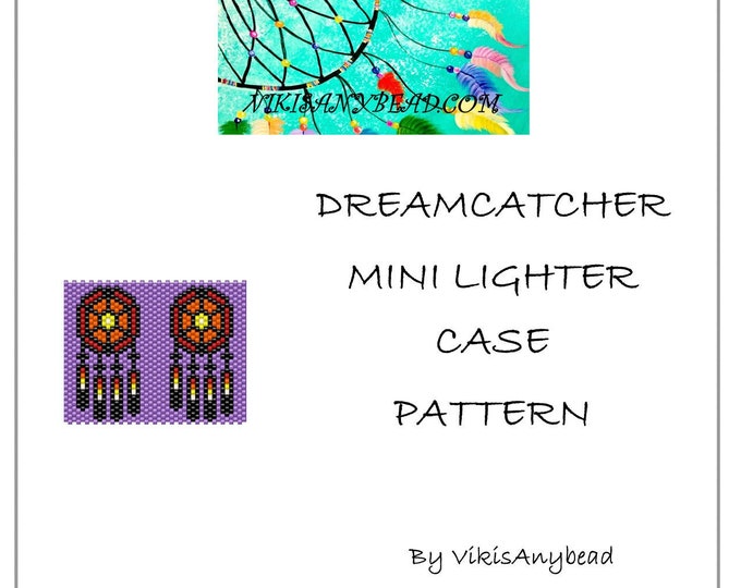 Dreamcatcher Tubular Peyote Stitch Mini Lighter Case Pattern