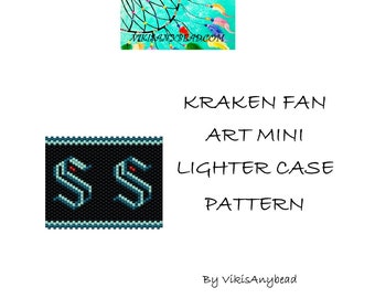 Kraken Fan Art Tubular Peyote Stitch Mini Lighter Case Pattern