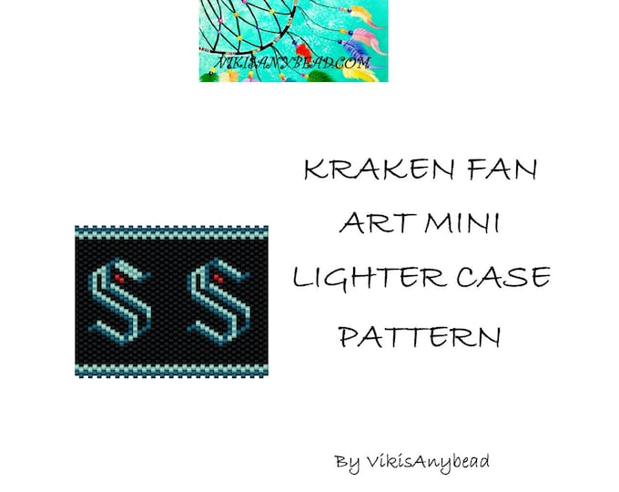 Kraken Fan Art Tubular Peyote Stitch Mini Lighter Case Pattern