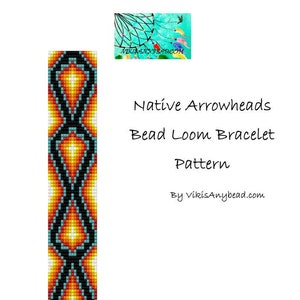 Native Arrowhead Bead Loom Bracelet Pattern by VikisAnyBead