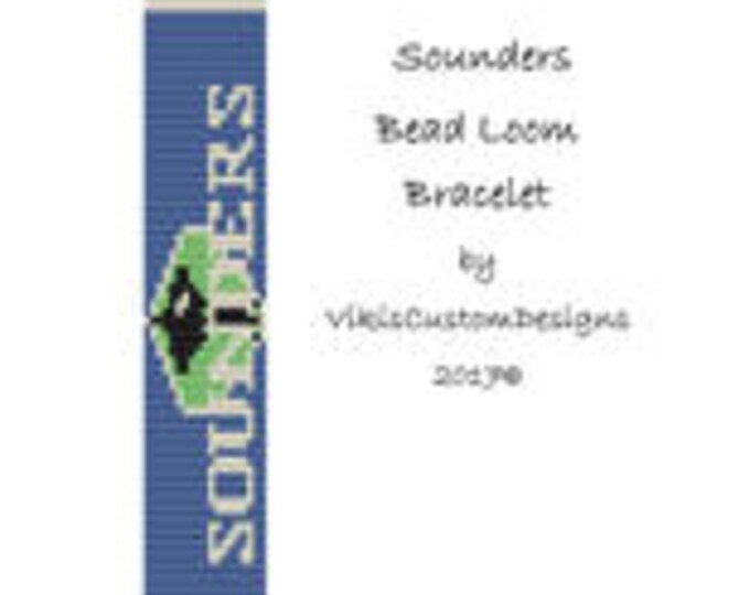 Sounders Bead Loom Bracelet Pattern by VikisCustomDesigns
