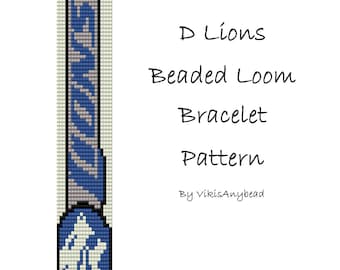 D Lions Beaded Loom Bracelet Pattern by Vikisanybead