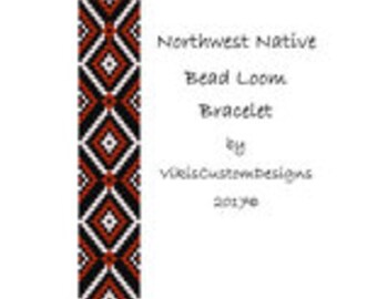 Northwest Native Bead Loom Bracelet Pattern by VikisCustomDesigns