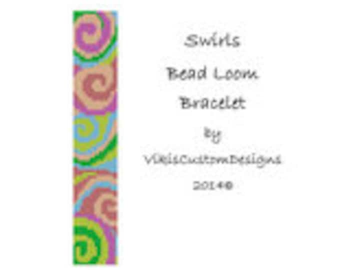 Swirls Bead Loom Bracelet Pattern by VikisCustomDesigns