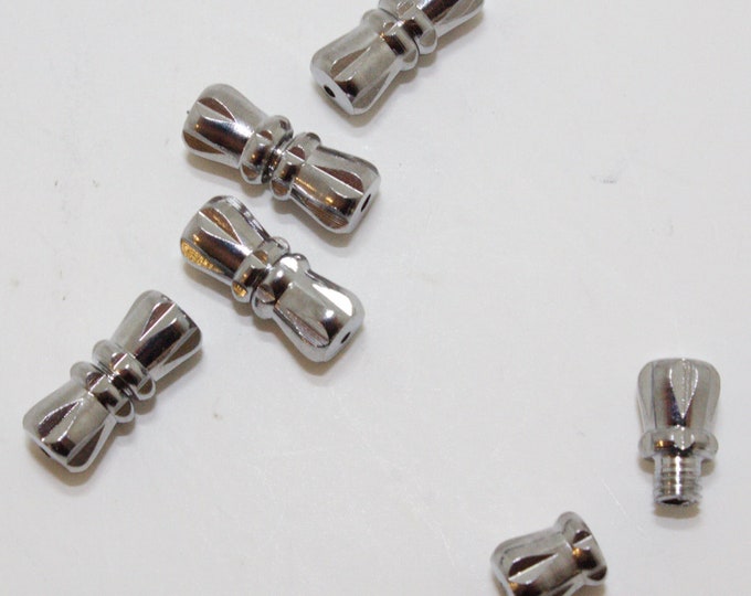 Adorable Silver Cut Screw Clasp 5PC