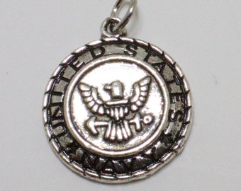 Elite Military United States Navy Eagle Pewter Pendant 1PC