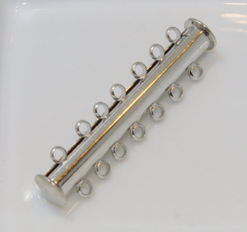Classy Multistrand Tube Bar Slide Lock Clasp 7 Loop Etsy