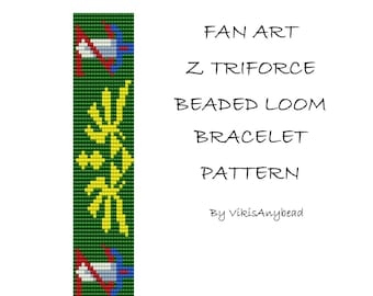 Fan Art Z Triforce Bead Loom Bracelet Pattern by Vikisanybead