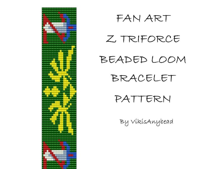 Fan Art Z Triforce Bead Loom Bracelet Pattern by Vikisanybead