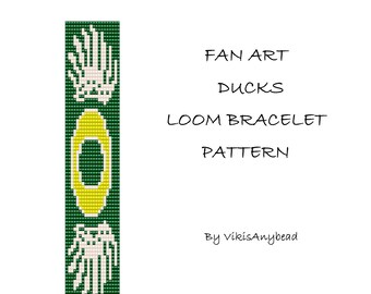 FAN ART DUCKS Beaded Loom Bracelet Pattern by VikisAnybead