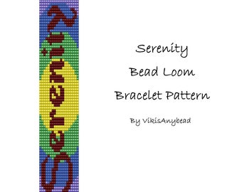 Serenity Bead Word Loom Bracelet by VikisAnyBead