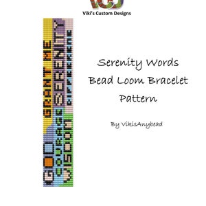 Pulsera con telar de cuentas Serenity Sayings de VikisAnyBead